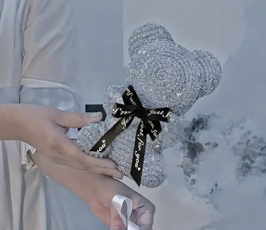 Acryl-Glitzer-Teddybär (21 cm)