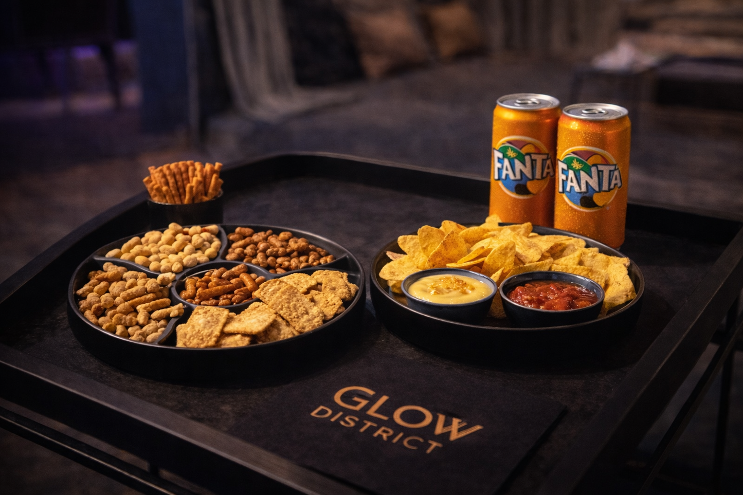 Genussmomente – Obst, Snacks & Getränke