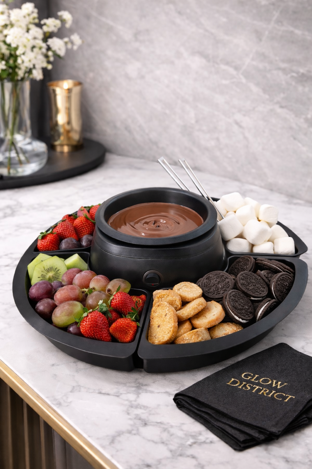 Genussmomente – Obst, Snacks & Getränke